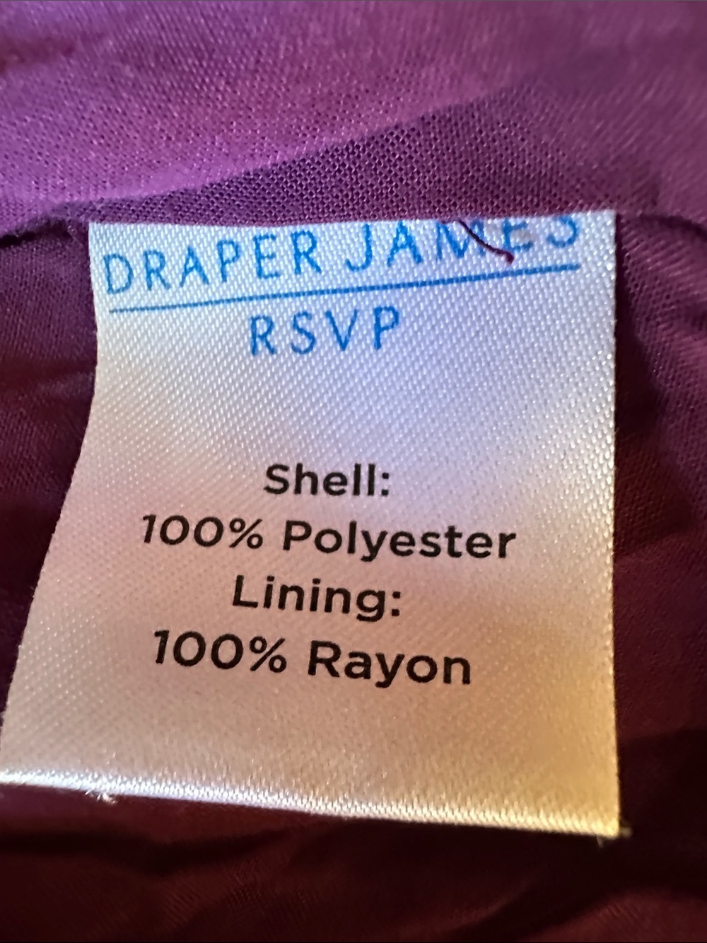 Draper James RSVP Plum Floral Ruffle Wrap Surplice Midi Dress 1X - Picture 6 of 9